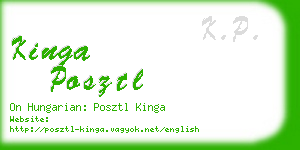 kinga posztl business card